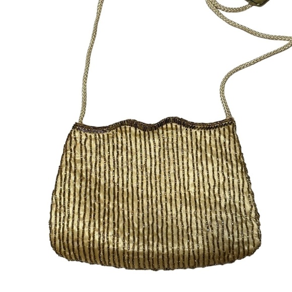Vintage Le Regale Gold Beaded Cocktail Purse. Perfect for New Years🥂🎉🎊 - Picture 4 of 16